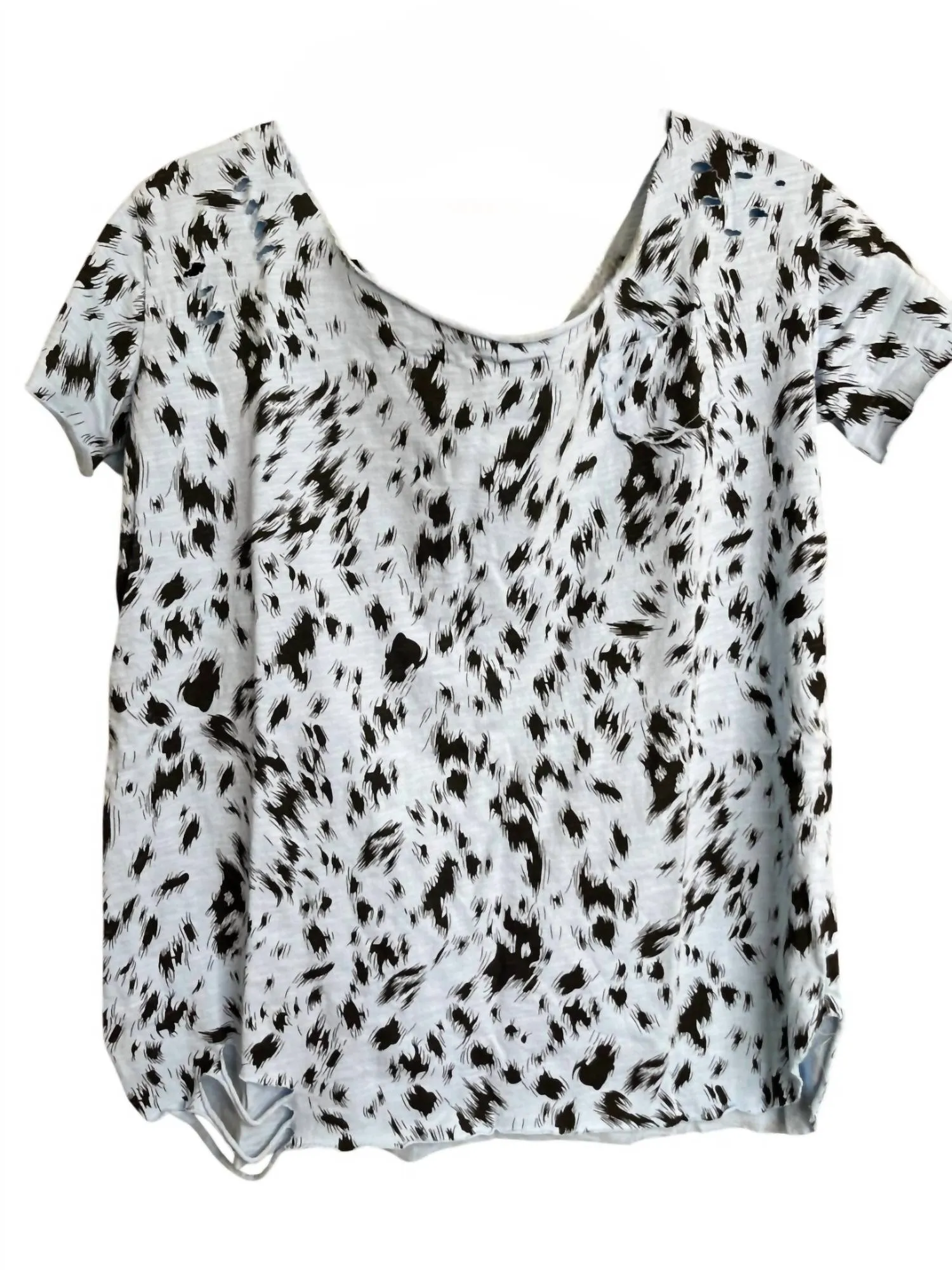 A Rare Bird - Women's Animal Print Rip Pocket Tee