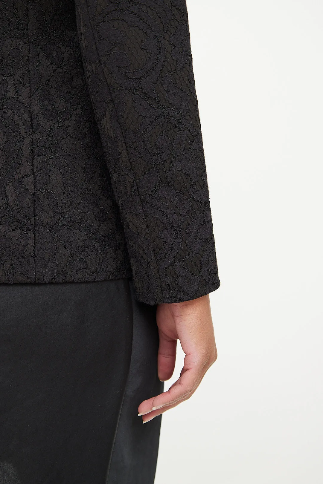 Black Lace & Velvet Blazer