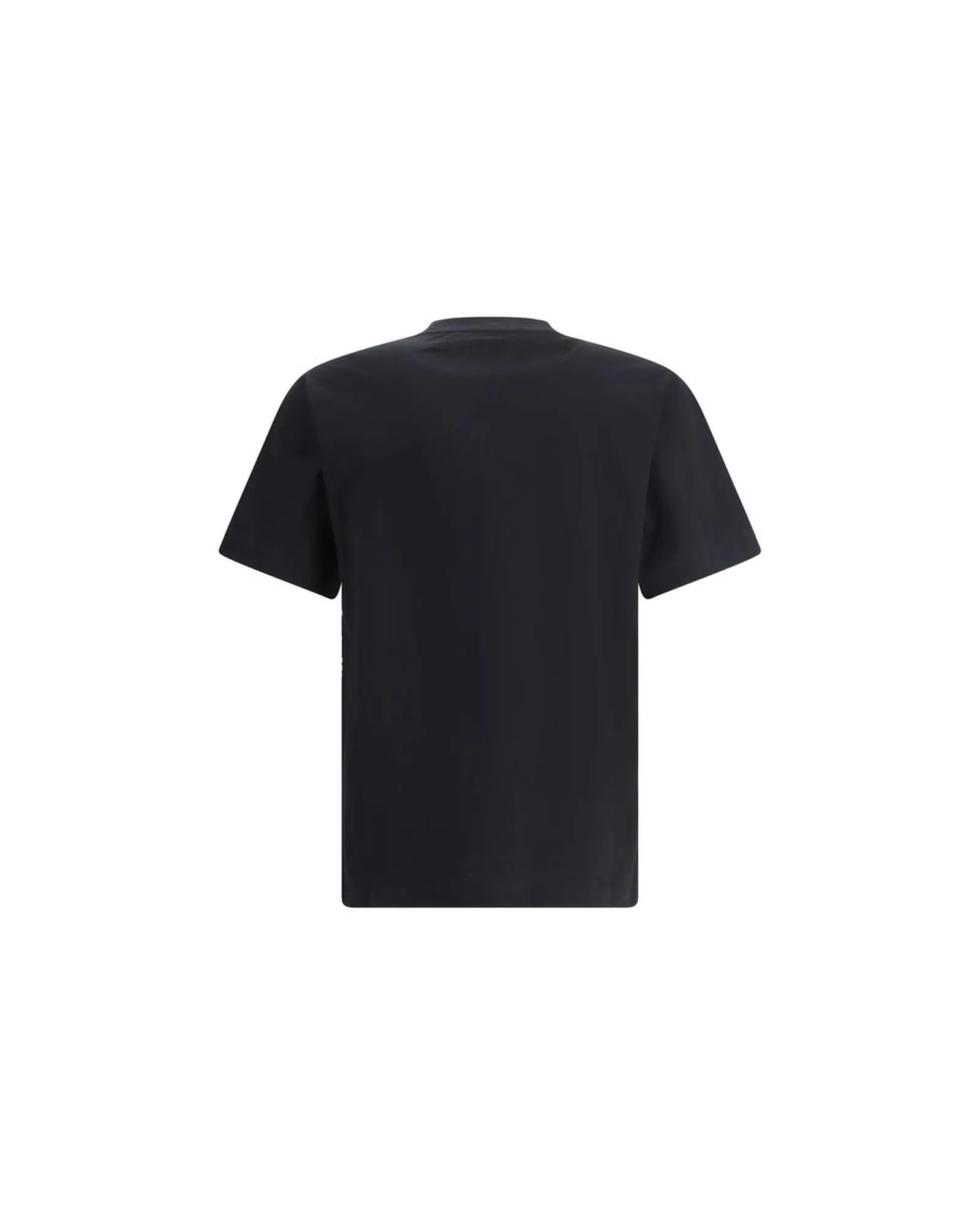 Burberry Logoed Cotton T-Shirt with Ribbed Crew Neck and Maxi Print