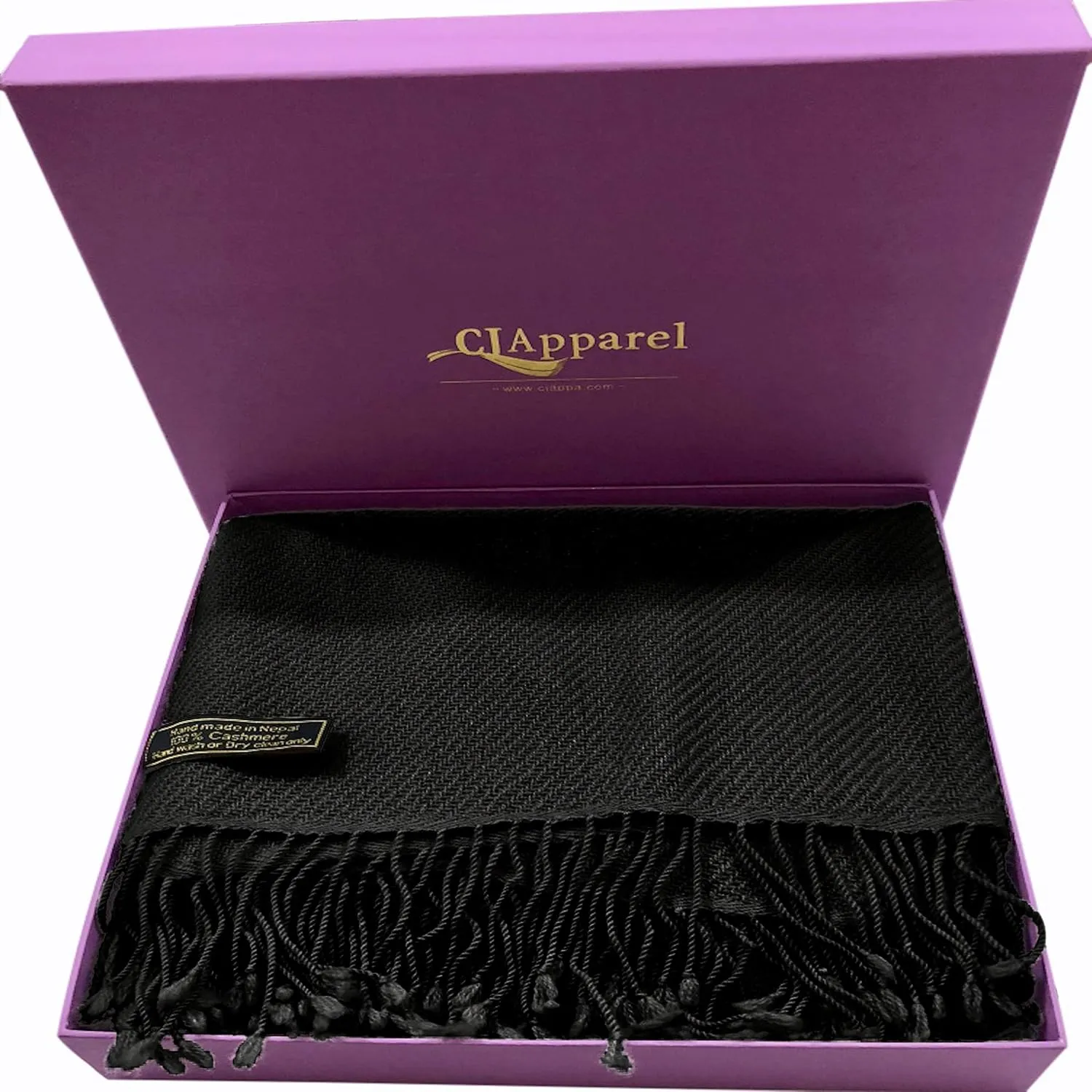 CJ Apparel 100% Cashmere Shawl Pashmina Scarf Wrap Stole Head Wrap Hand Made in Nepal New