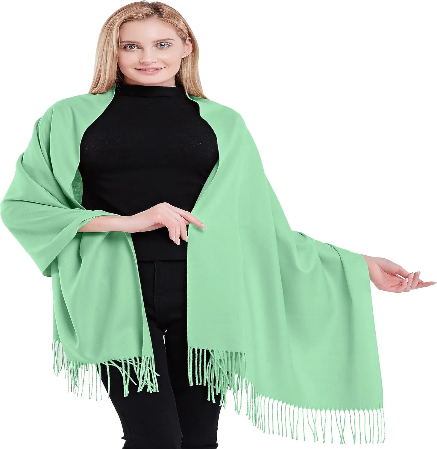 CJ Apparel 100% Cashmere Shawl Pashmina Scarf Wrap Stole Head Wrap Hand Made in Nepal New