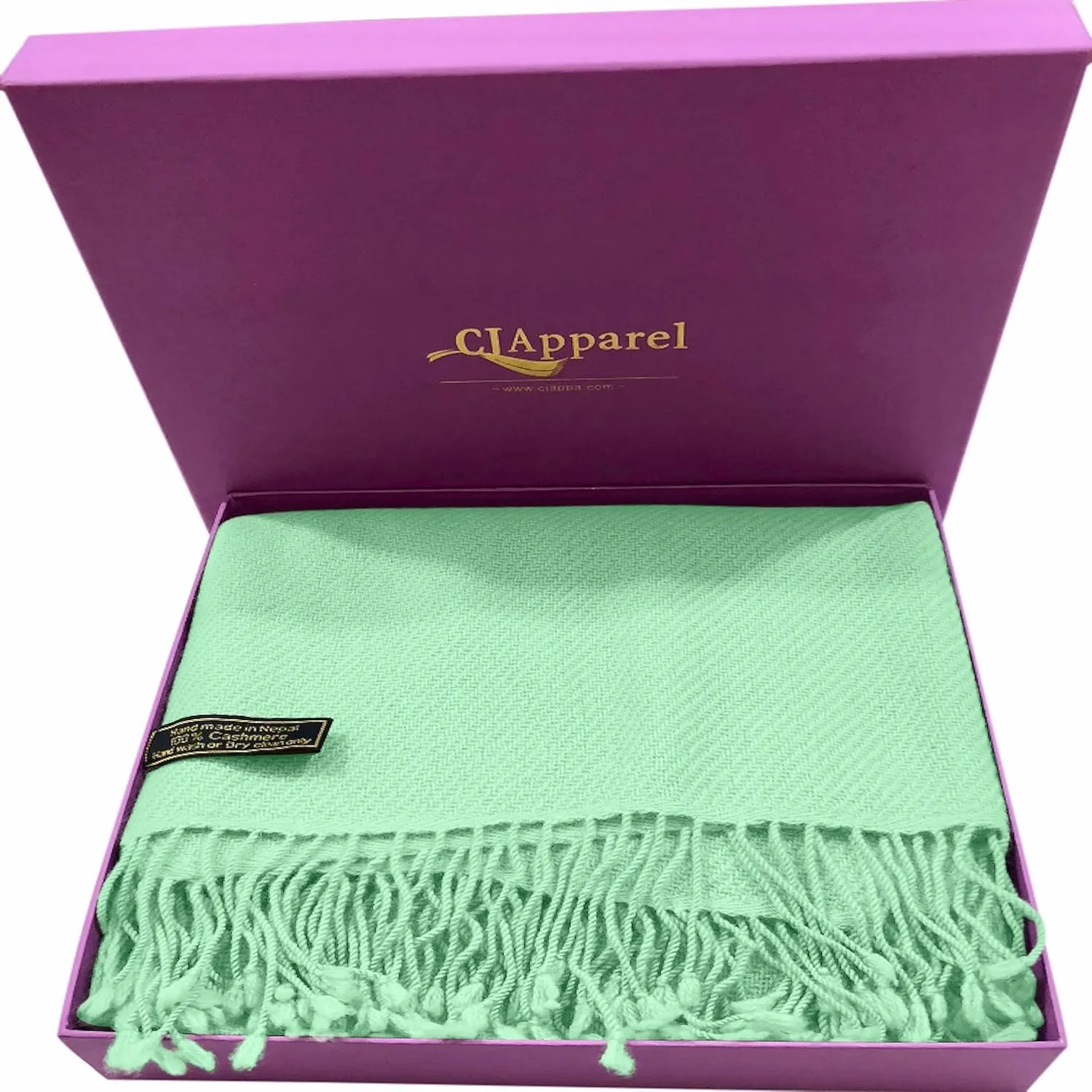 CJ Apparel 100% Cashmere Shawl Pashmina Scarf Wrap Stole Head Wrap Hand Made in Nepal New