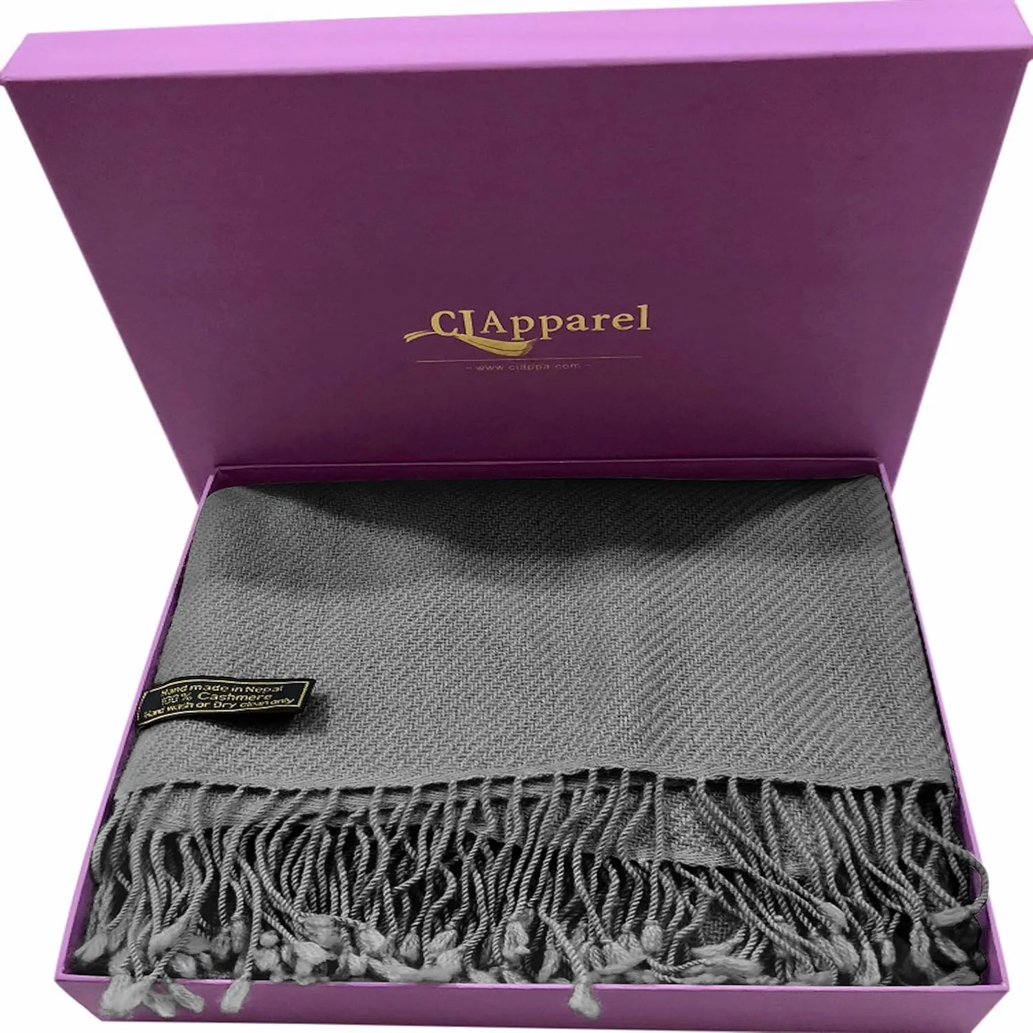 CJ Apparel 100% Cashmere Shawl Pashmina Scarf Wrap Stole Head Wrap Hand Made in Nepal New