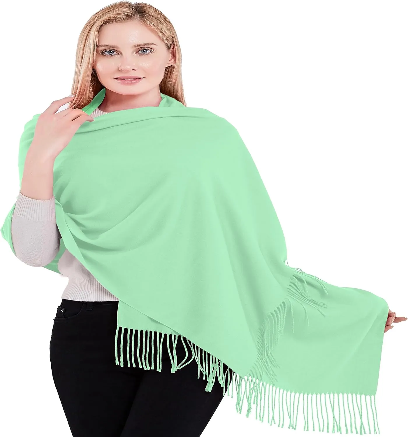 CJ Apparel 100% Cashmere Shawl Pashmina Scarf Wrap Stole Head Wrap Hand Made in Nepal New
