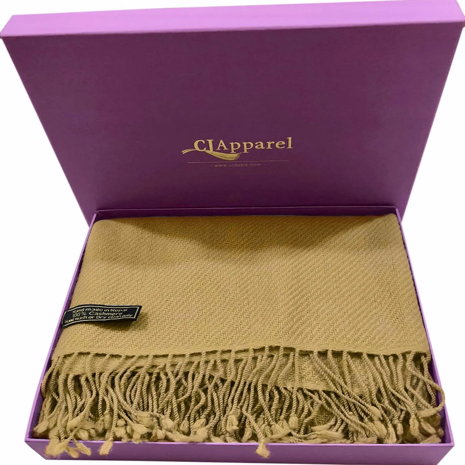 CJ Apparel 100% Cashmere Shawl Pashmina Scarf Wrap Stole Head Wrap Hand Made in Nepal New