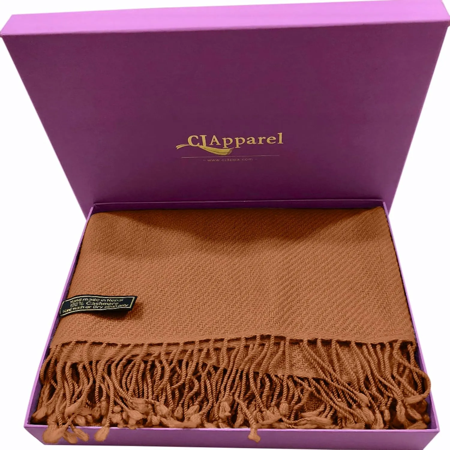 CJ Apparel 100% Cashmere Shawl Pashmina Scarf Wrap Stole Head Wrap Hand Made in Nepal New