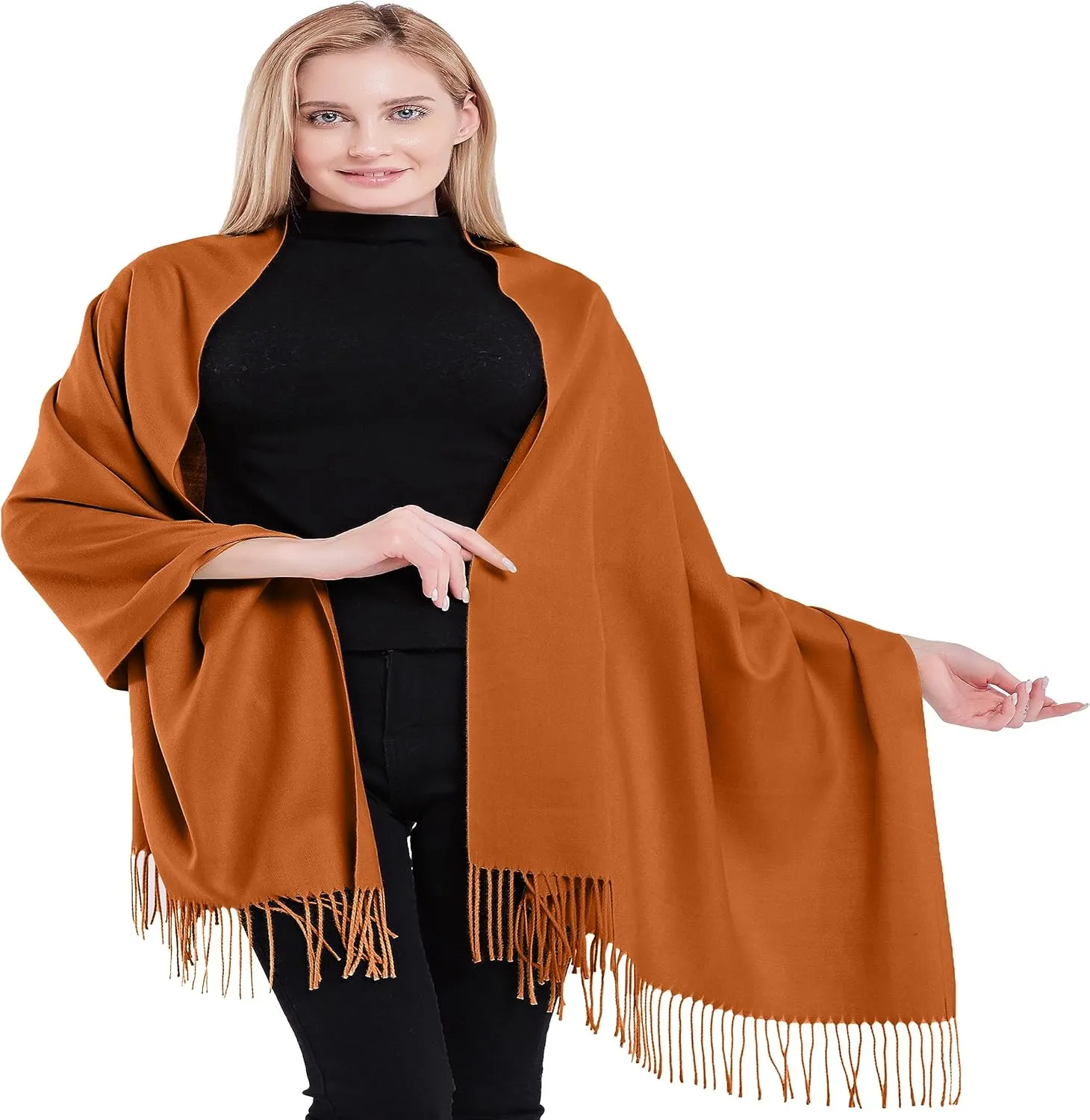 CJ Apparel 100% Cashmere Shawl Pashmina Scarf Wrap Stole Head Wrap Hand Made in Nepal New