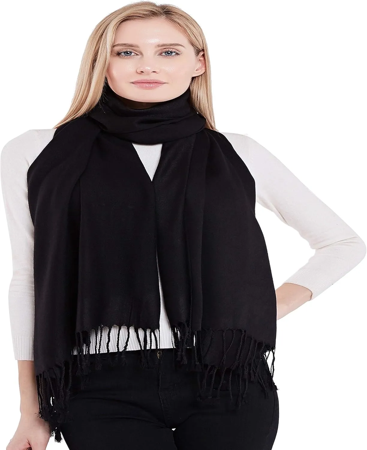 CJ Apparel 100% Cashmere Shawl Pashmina Scarf Wrap Stole Head Wrap Hand Made in Nepal New