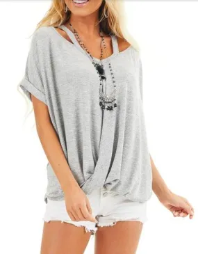 Cross Front Oversized Tee