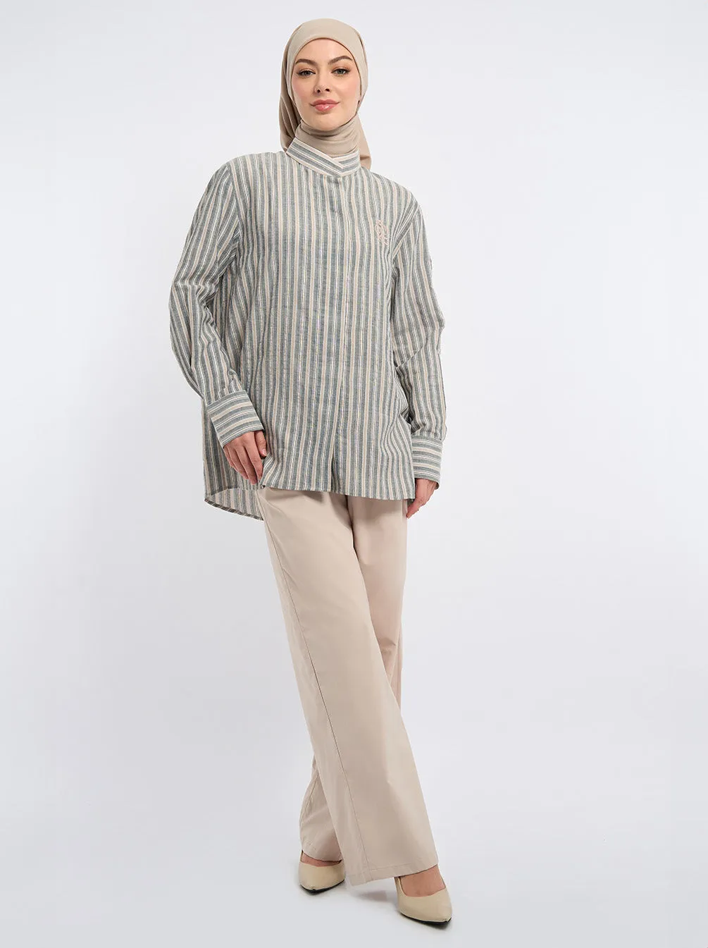 DIYAH BOXY TOP ASH