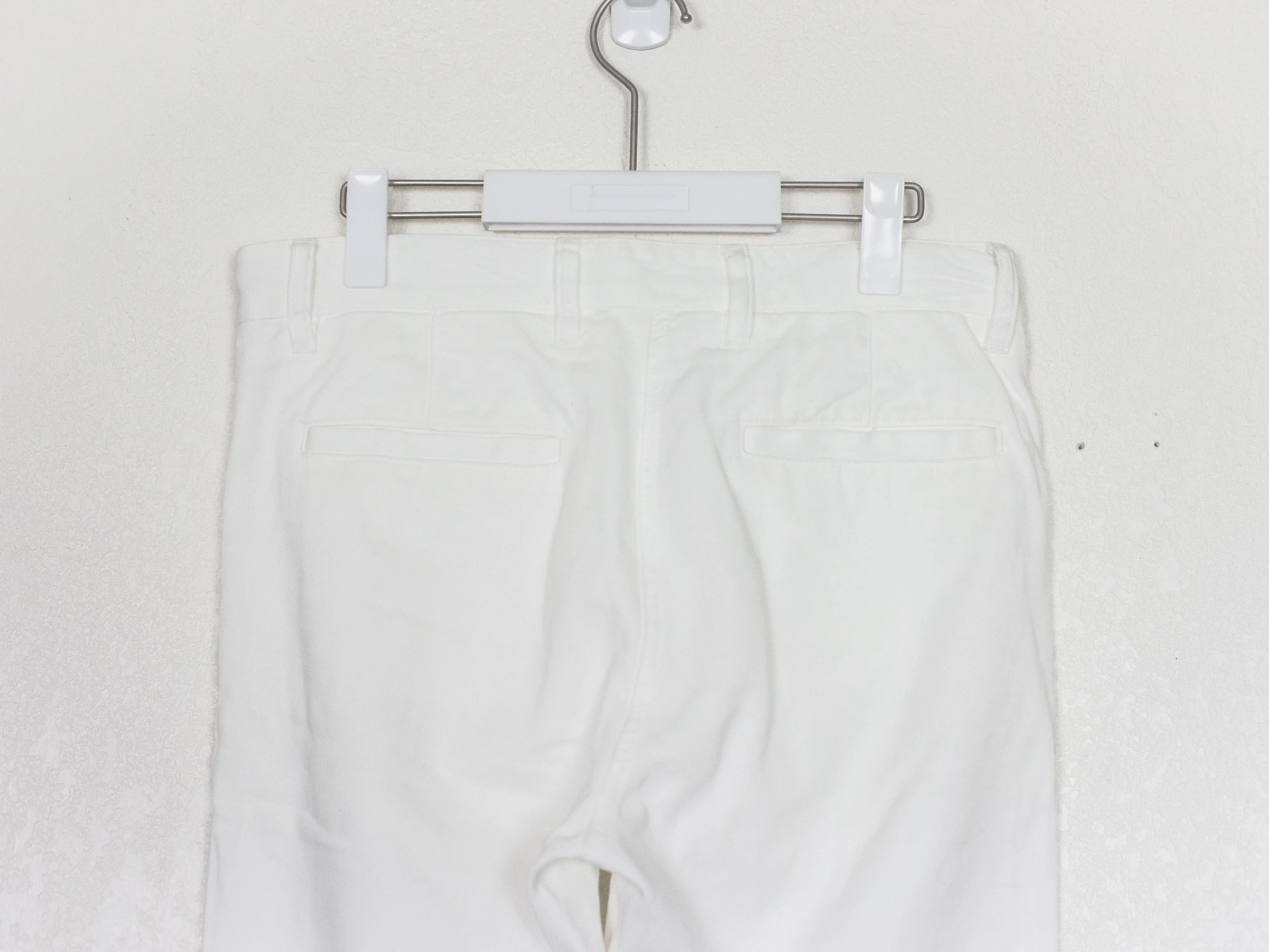 Dries Van Noten White Ankle Zip Biker Pants
