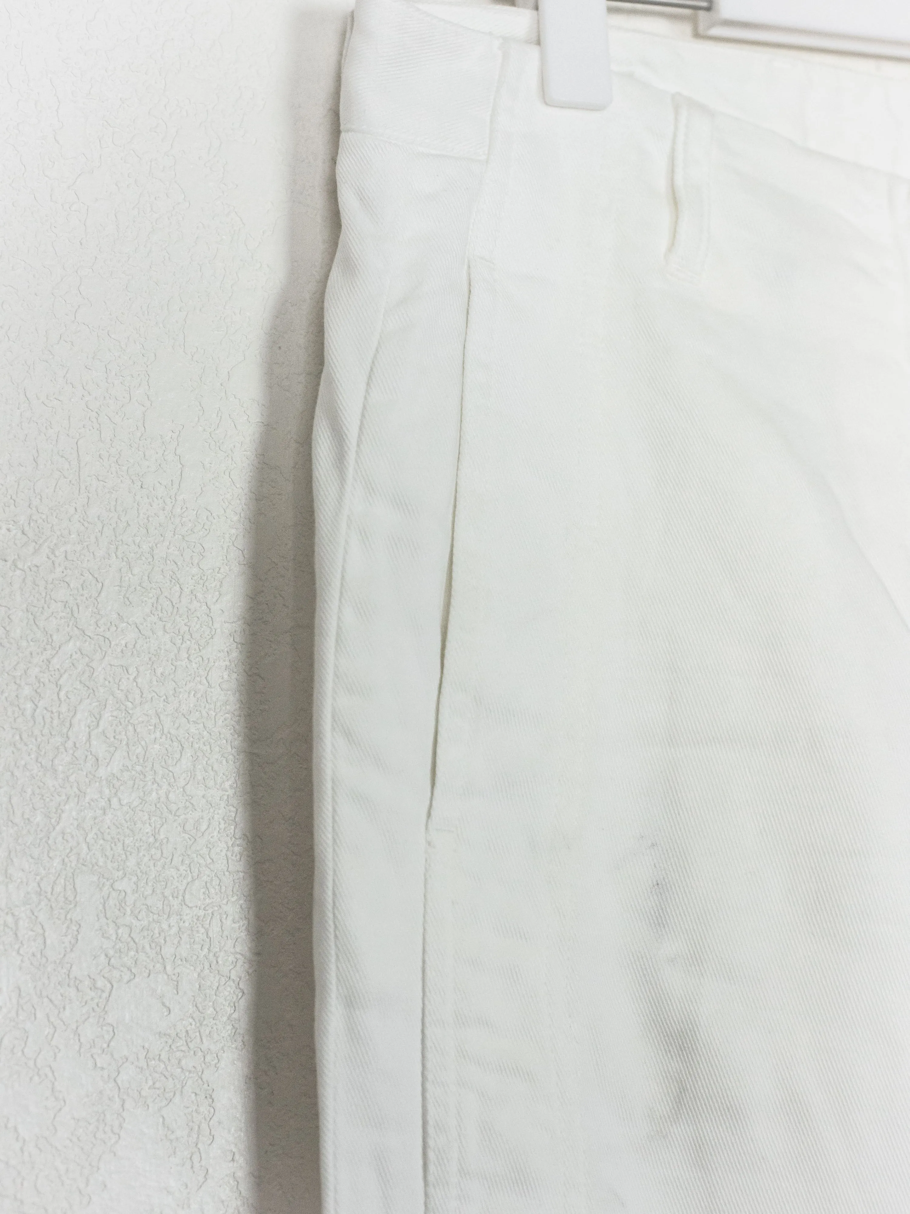 Dries Van Noten White Ankle Zip Biker Pants