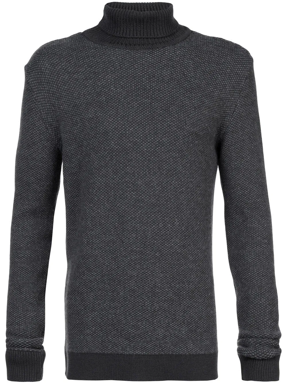 Grey High Neck Knit Sweater