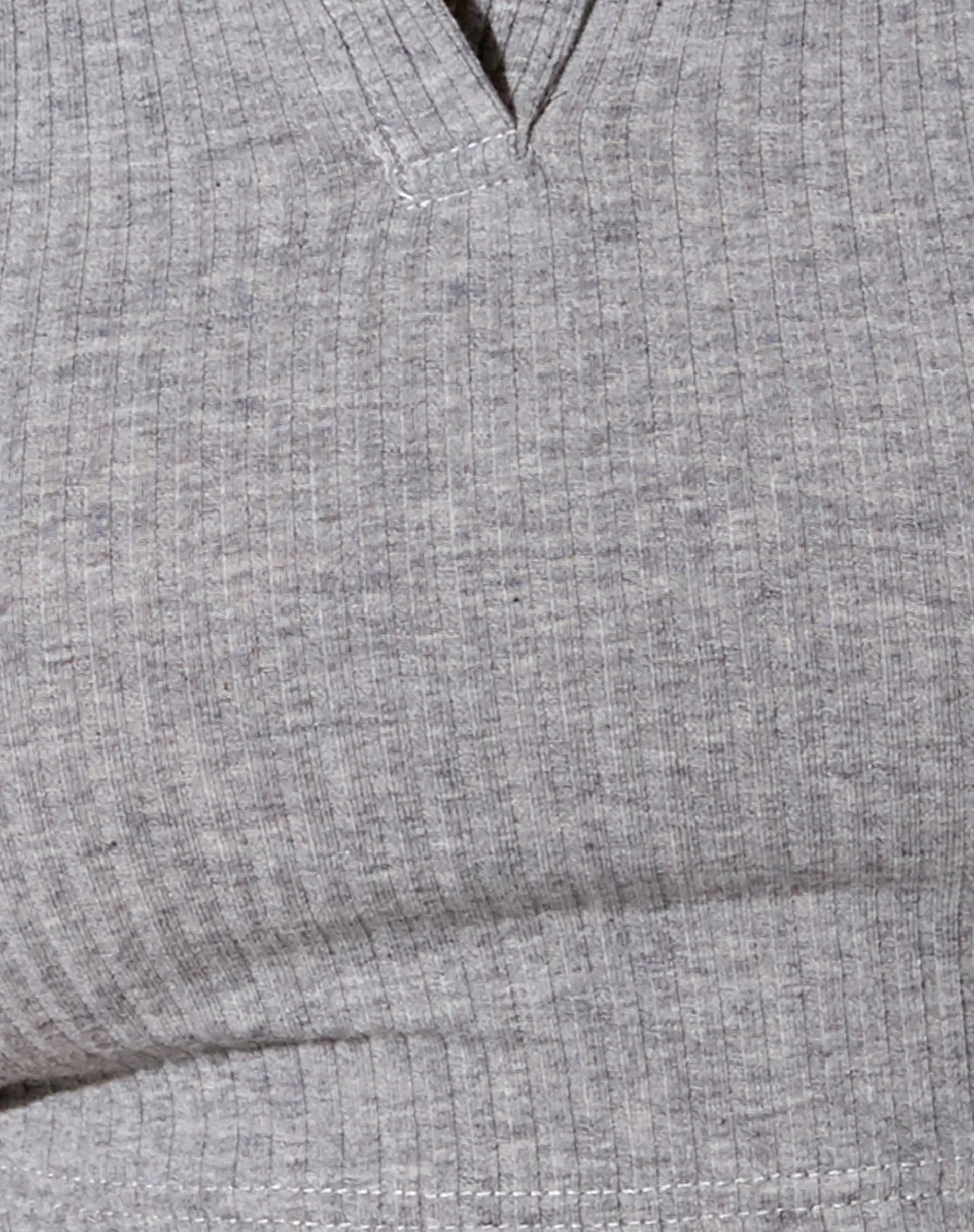 Guaco Crop Top in Rib Grey Marl