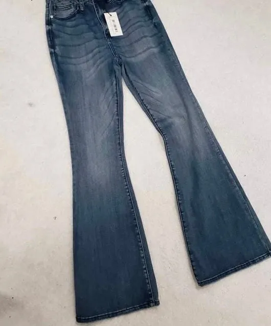 Judy Blue Contrast Trouser Flare Jeans