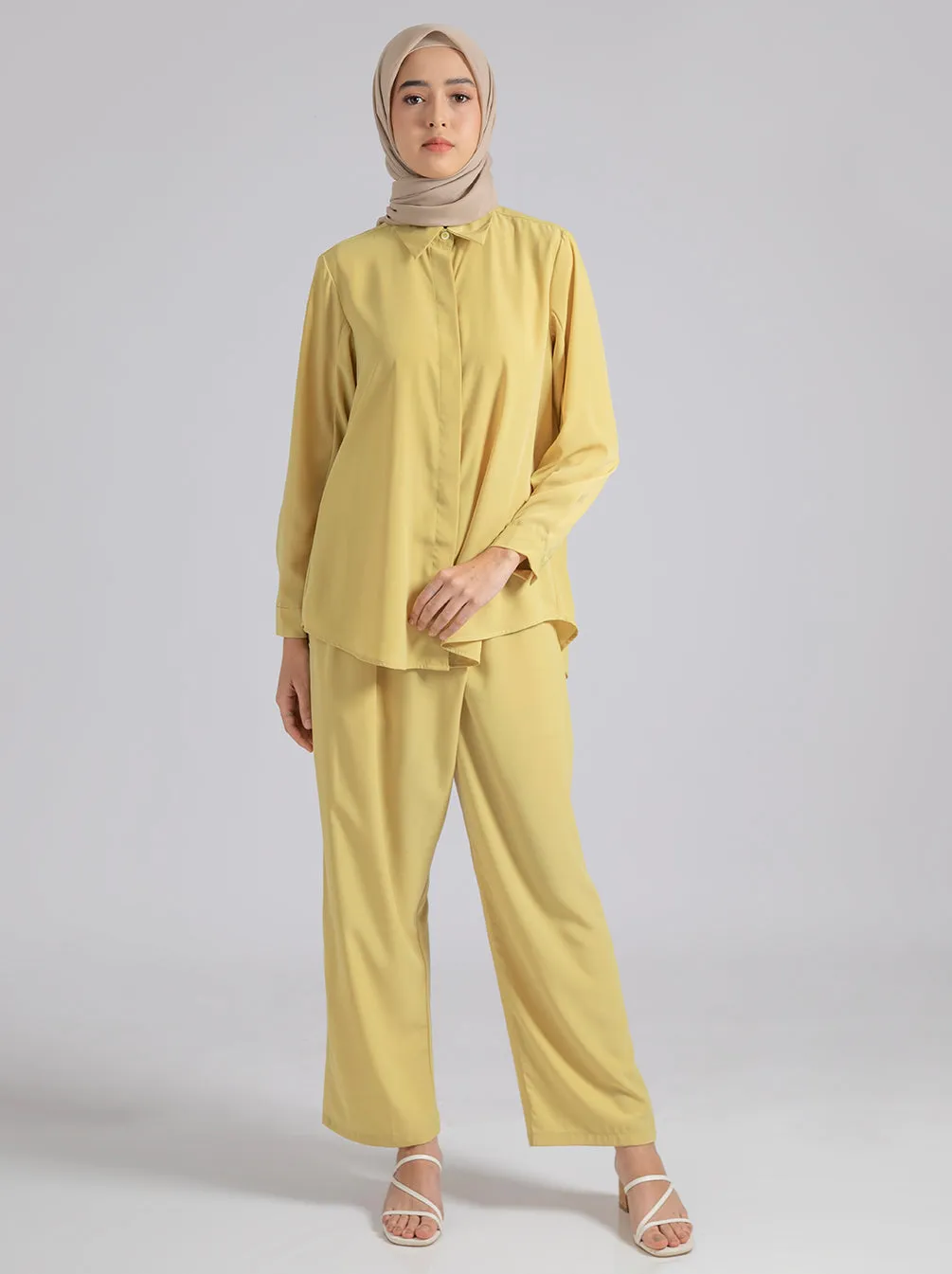 LEONA TOP PLAIN LIME