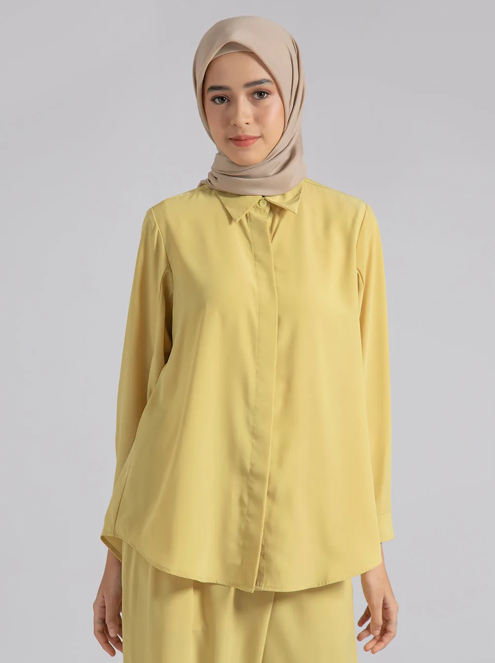 LEONA TOP PLAIN LIME