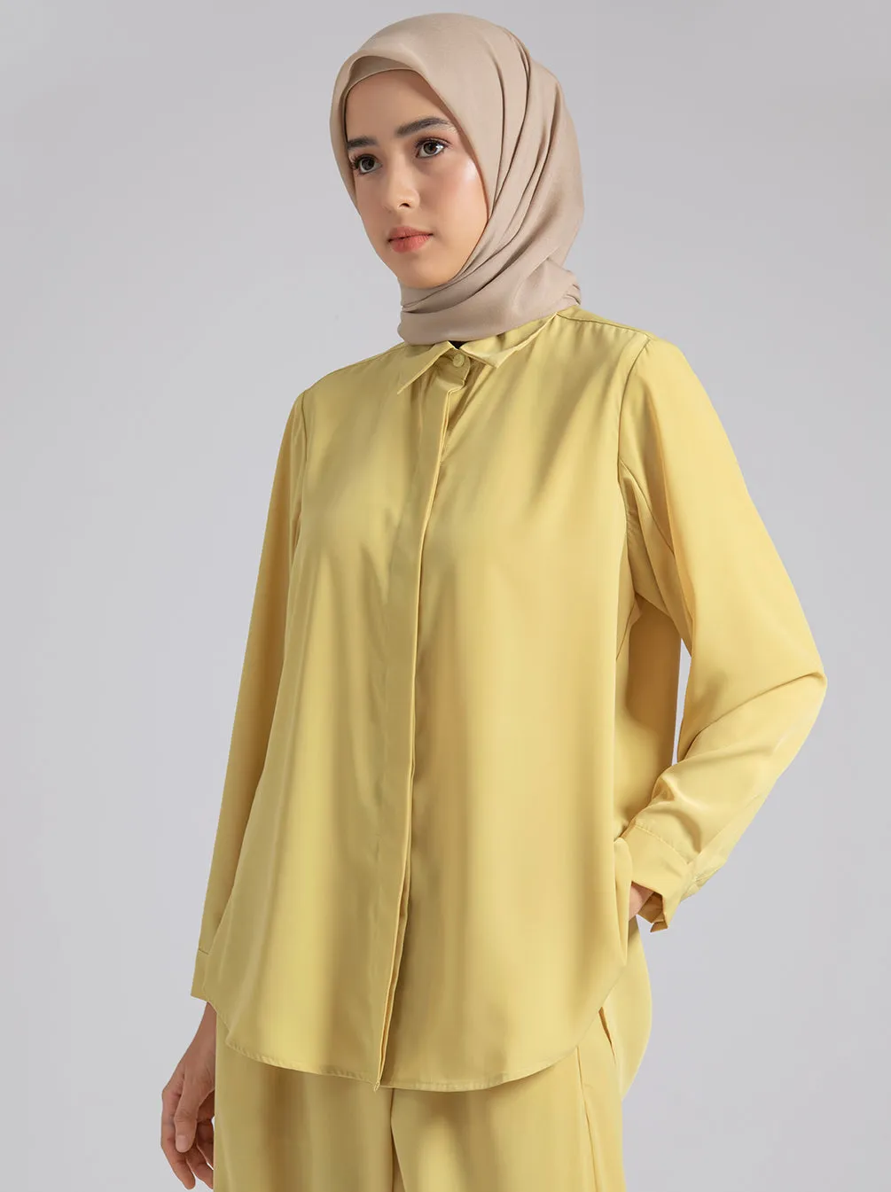 LEONA TOP PLAIN LIME