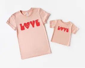Love Smiley | Peach Adult Tee
