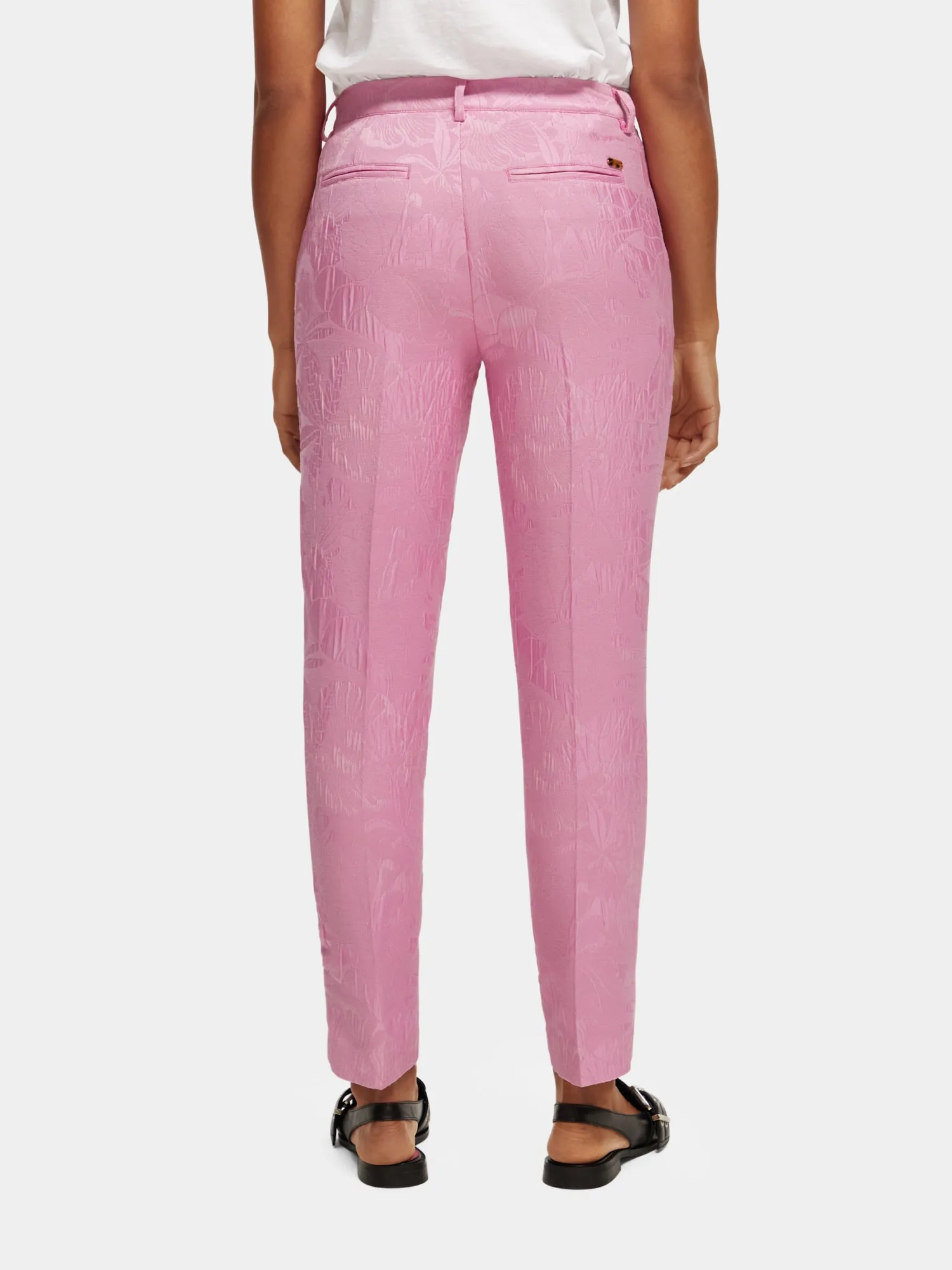 Lowry mid-rise slim jacquard pants