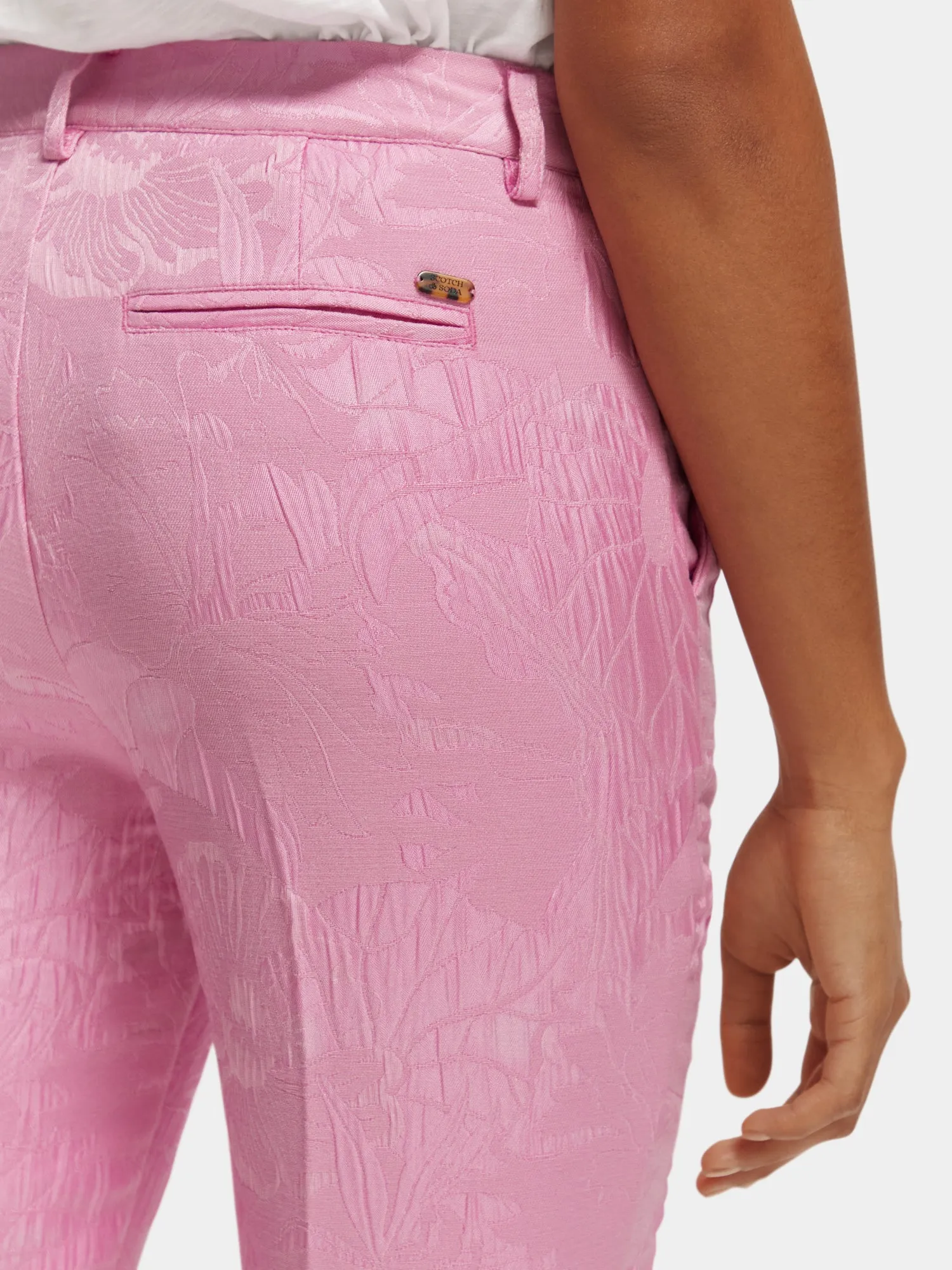 Lowry mid-rise slim jacquard pants