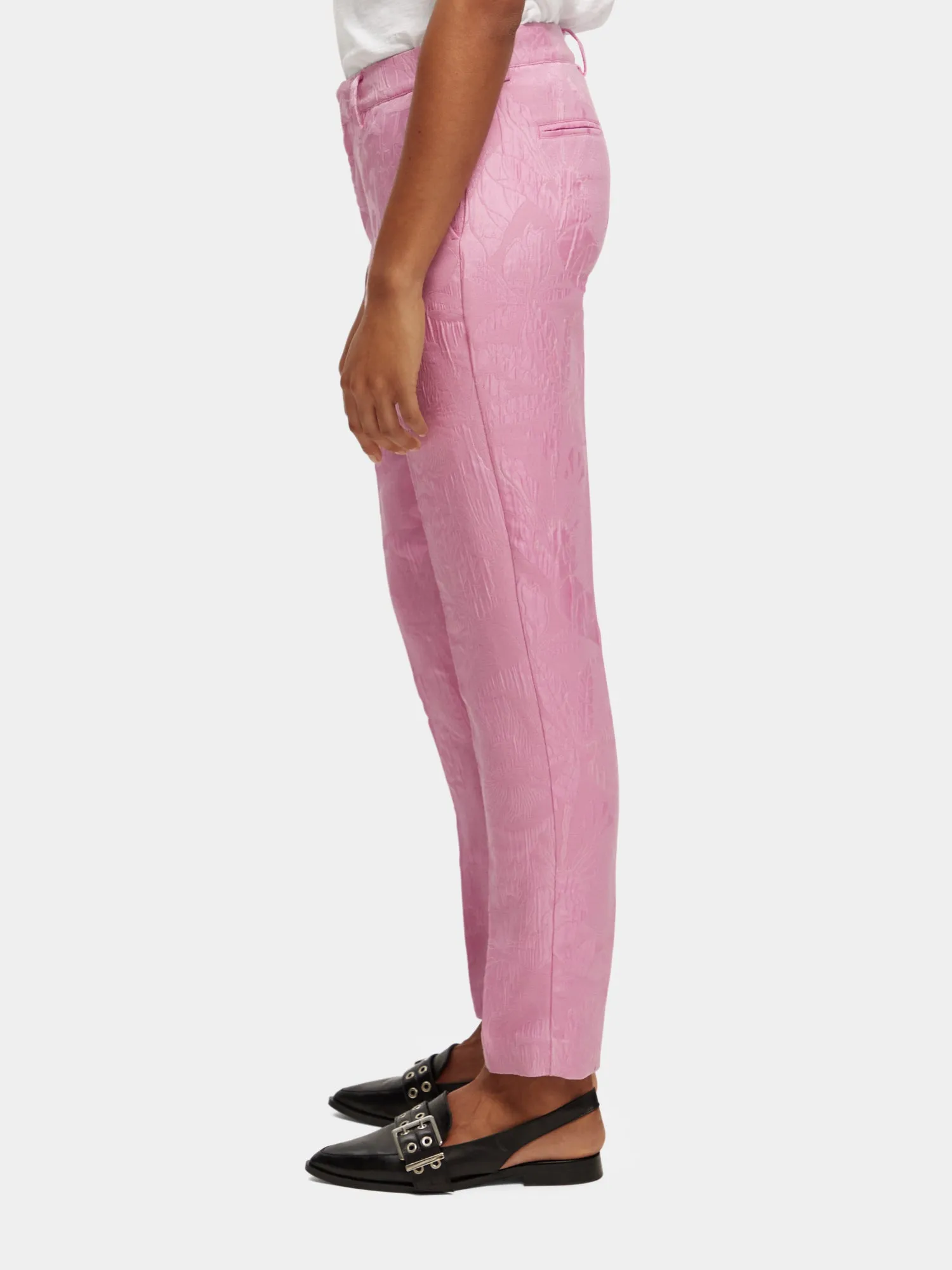 Lowry mid-rise slim jacquard pants