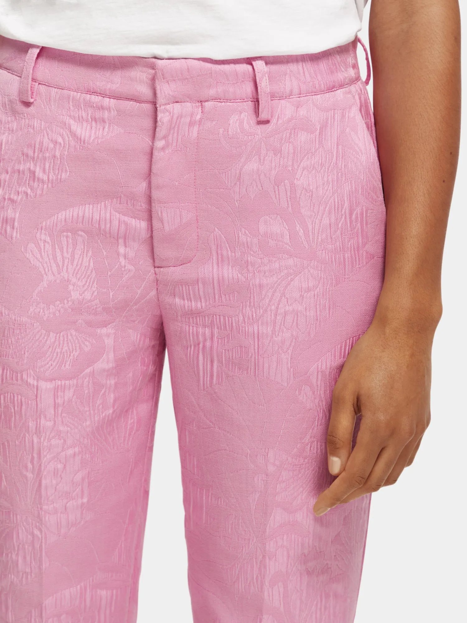 Lowry mid-rise slim jacquard pants