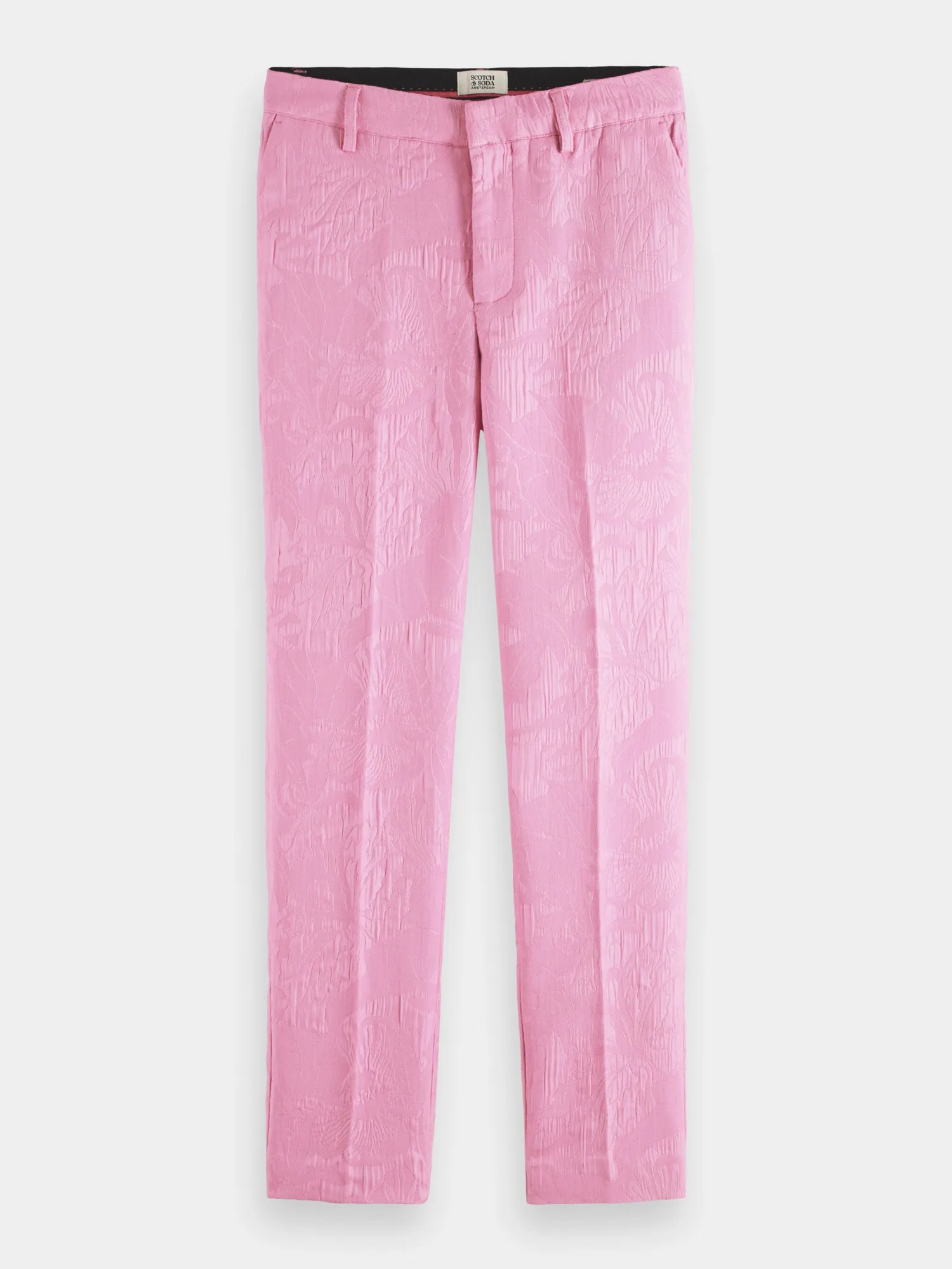 Lowry mid-rise slim jacquard pants