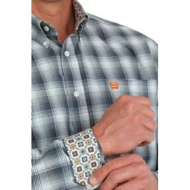 Men's Cinch Plaid Button-Down Western Shirt MTW1105893