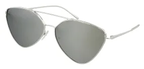 Prada 0PR 51US 1BC097 Silver  Cateye Sunglasses