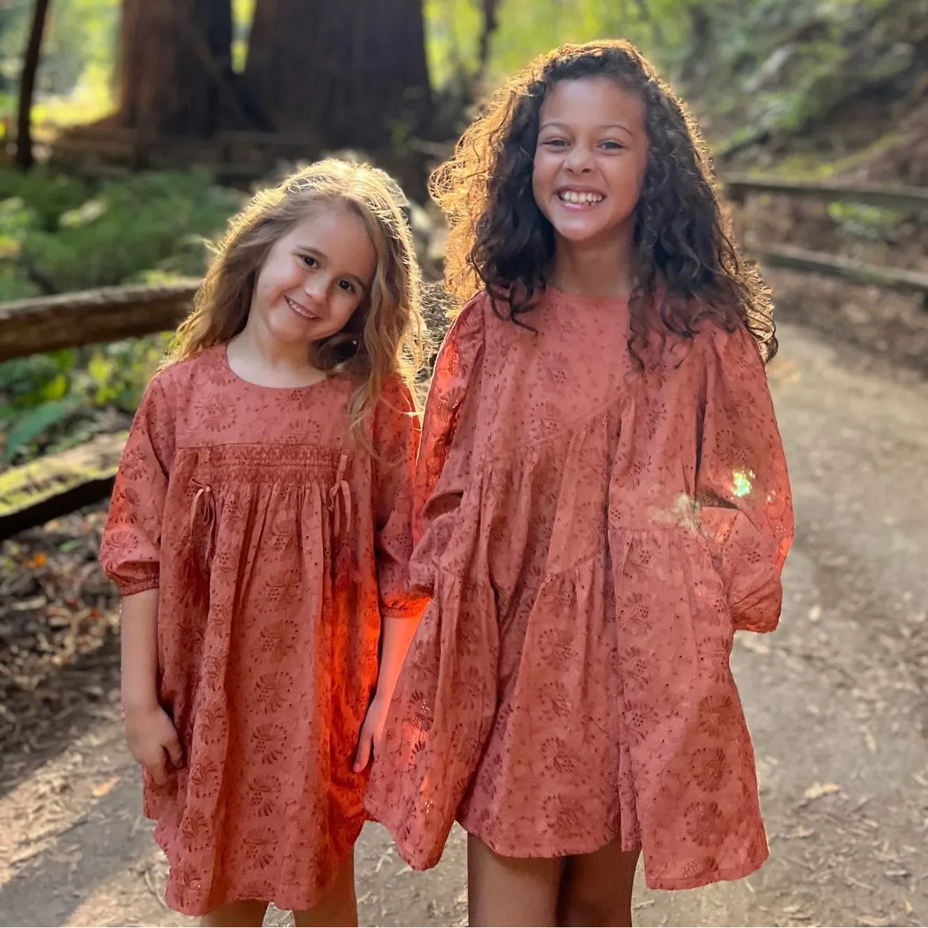 Rust Muir Woods Eyelet Dress