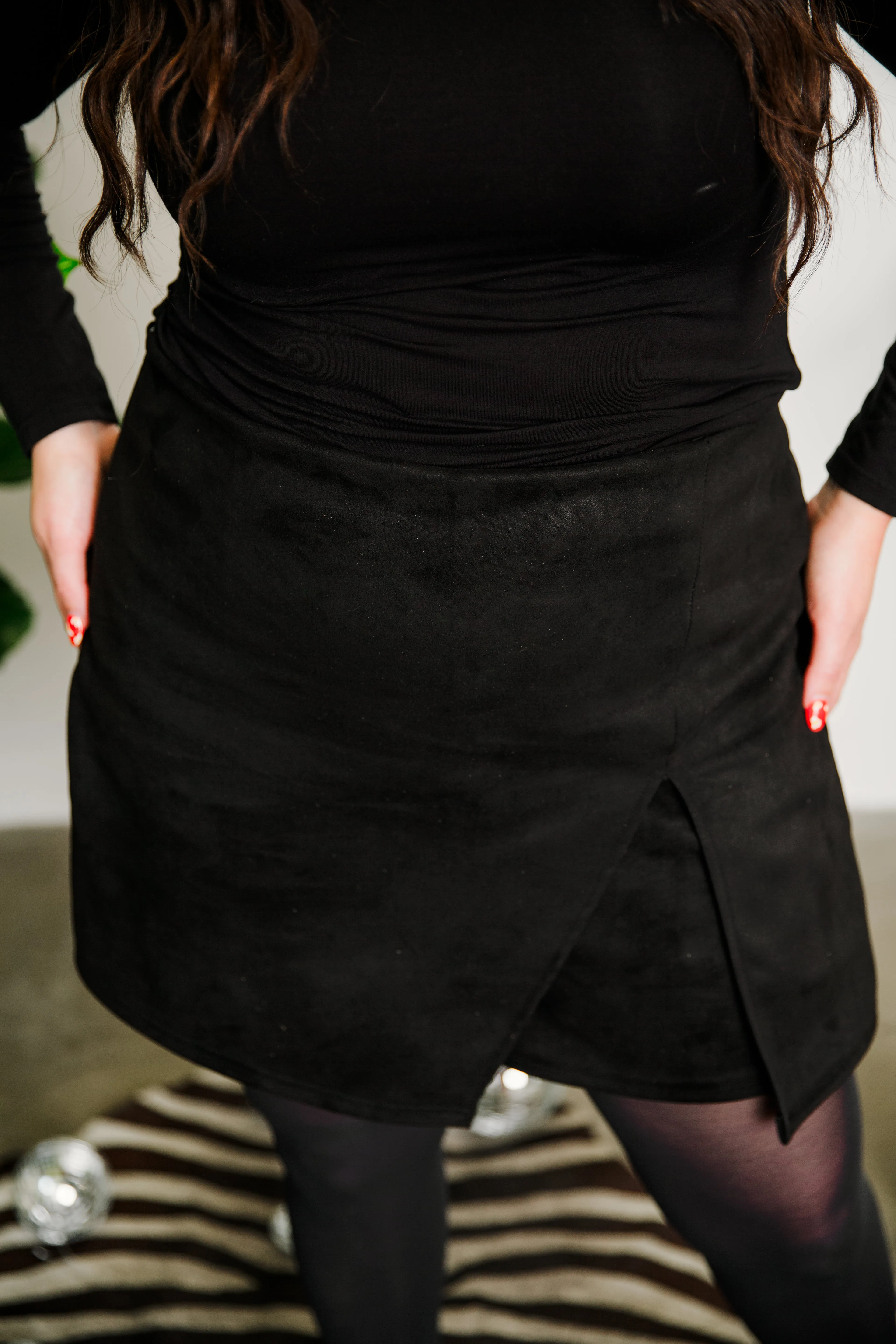 Skort in “Vegan Suede”