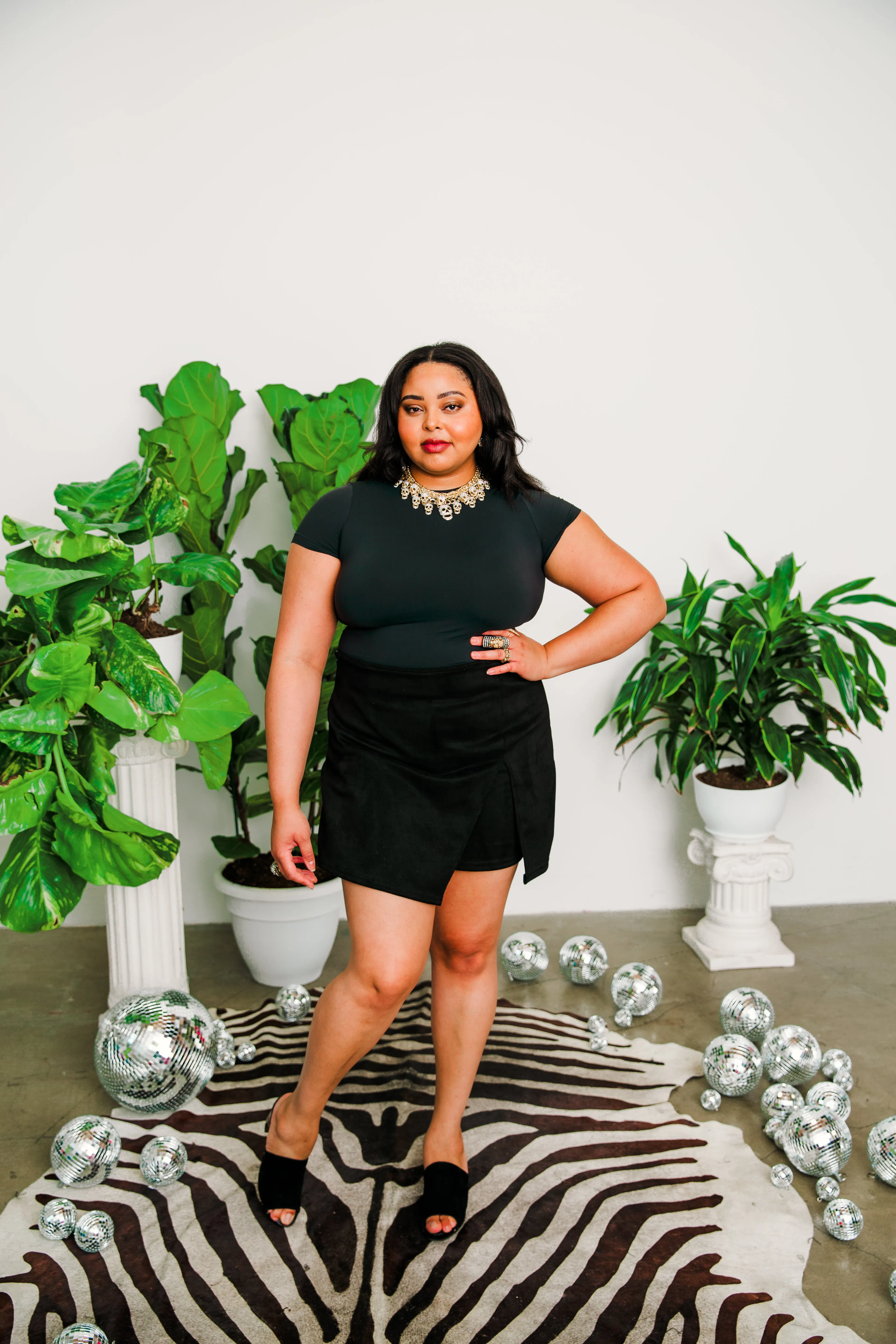 Skort in “Vegan Suede”