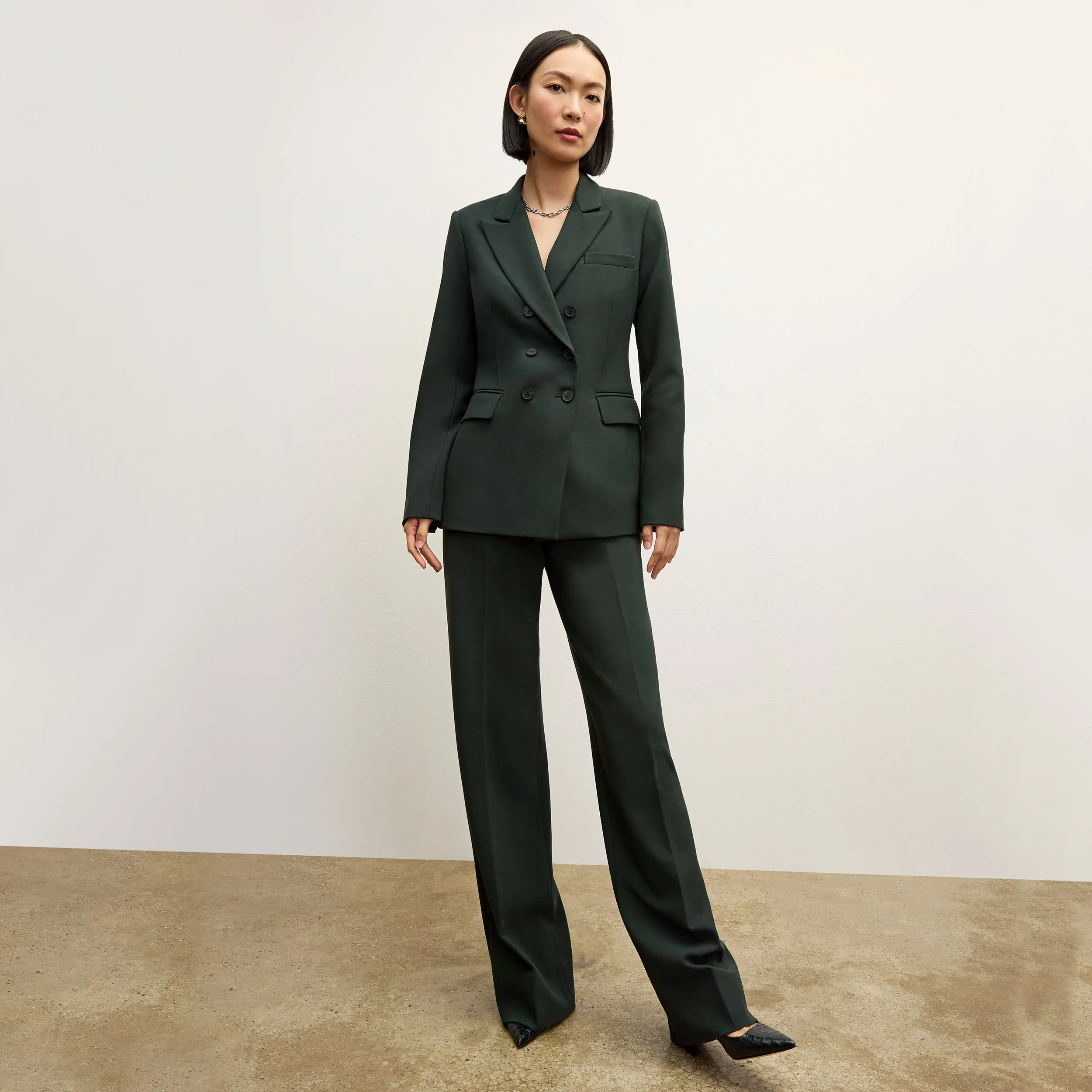 Tinsley Trouser - Flex Suiting  :: Dark Emerald
