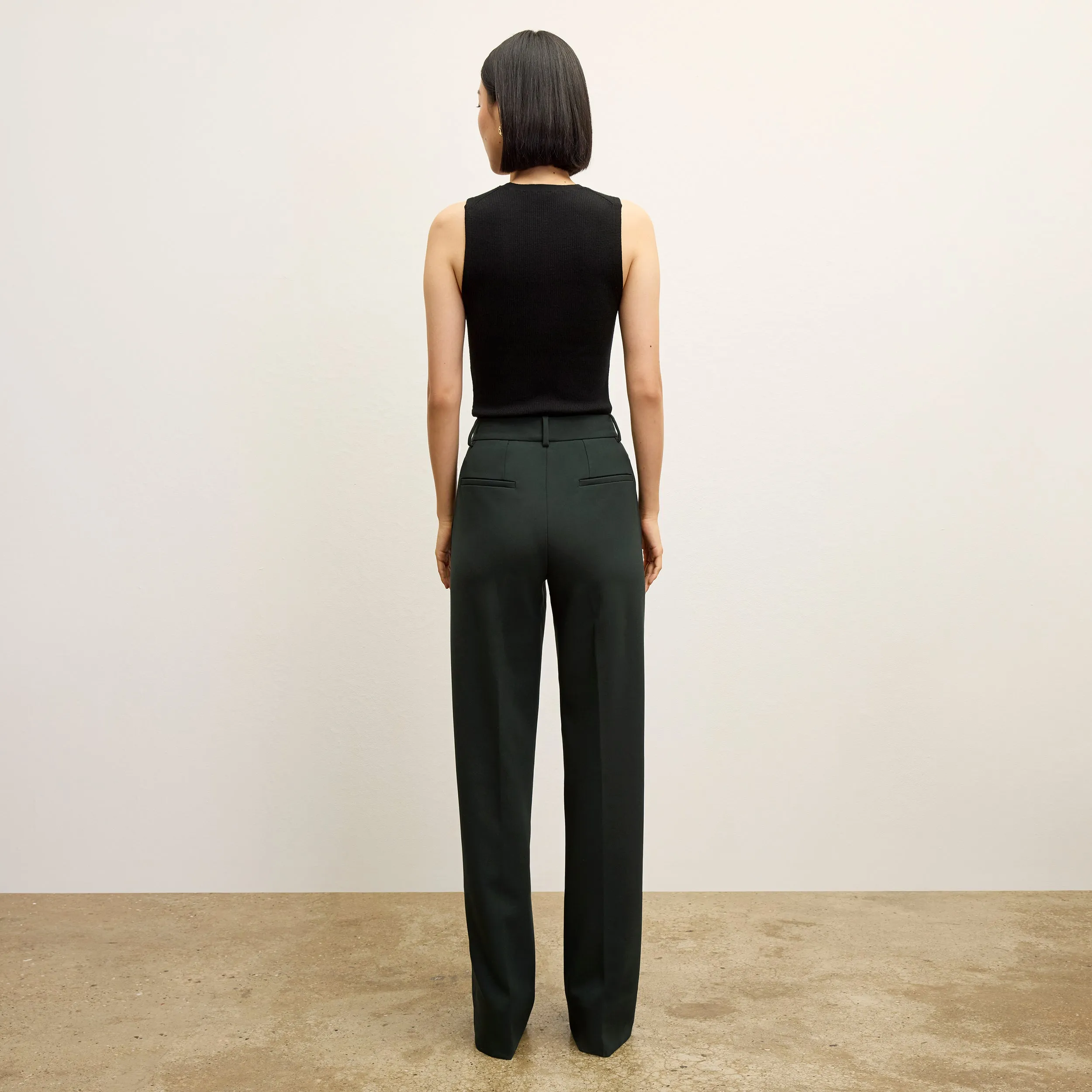 Tinsley Trouser - Flex Suiting  :: Dark Emerald