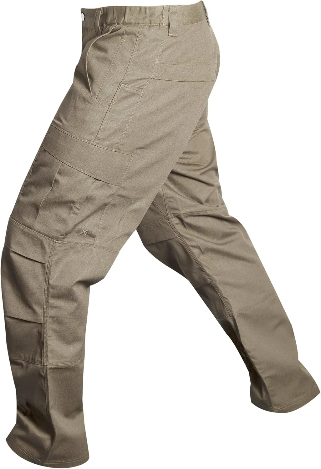 Vertx Phantom OPS Mens Tactical Pants Cargo Utility with Pockets, Lightweight Casual Outdoor Water-Resistant Work-Wear, EDC Gear Tactical Operations Pant, Relaxed-Fit,s, Desert Tan, 38x36