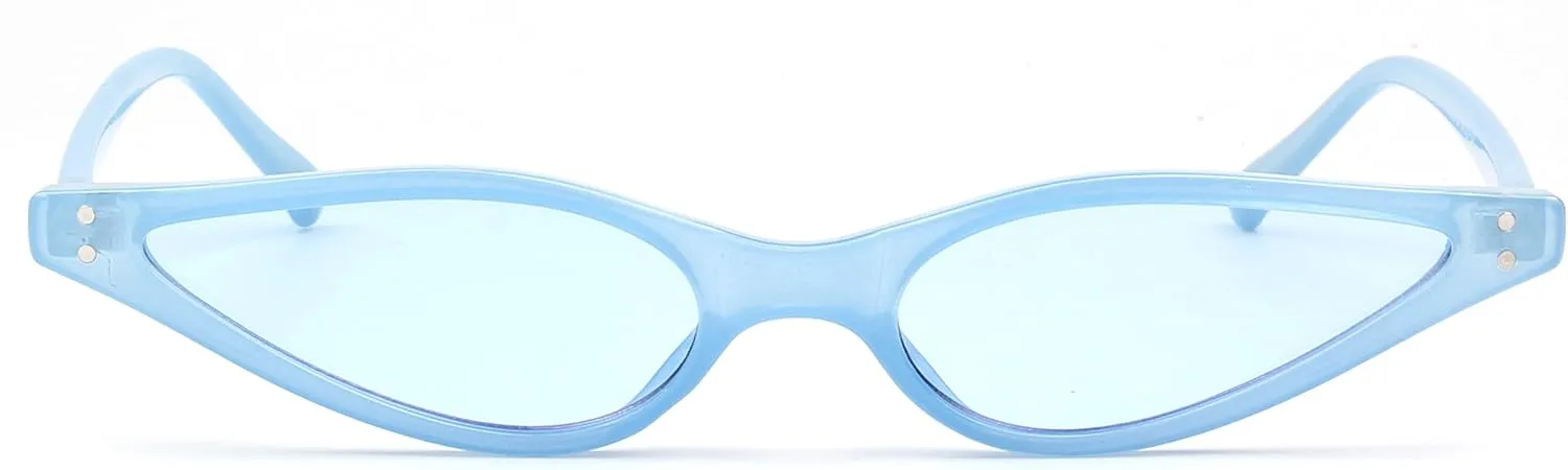 Vintage Cat Eye Sunglasses Small Rivet Women Designer Shades Sun Glasses