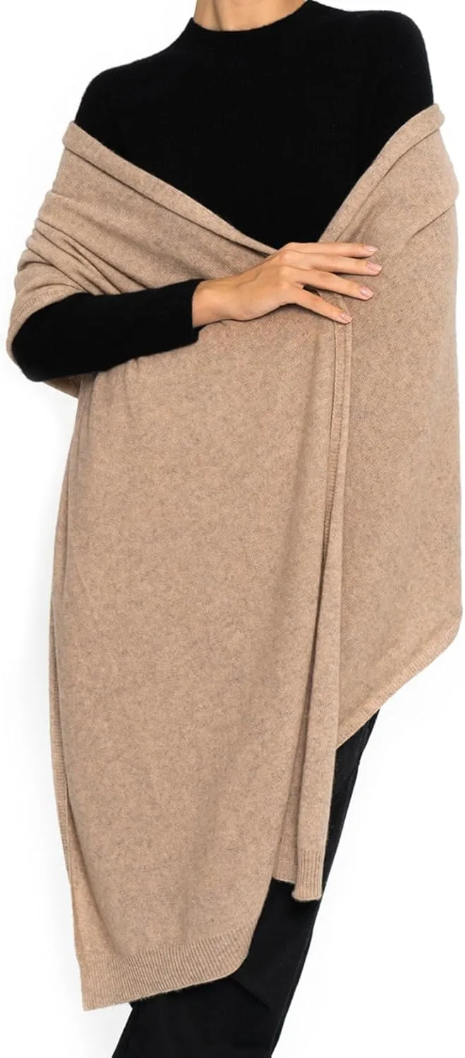 Women's Cashmere Wool Oversized Shawl Wrap, Solid Color Pashmina Ultra Soft Stole Scarf for Women with Gift Box