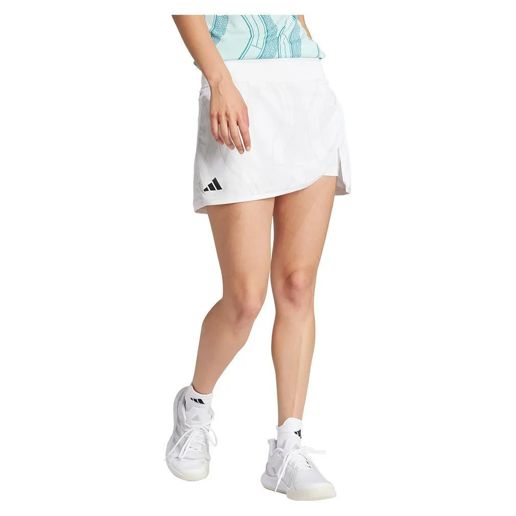 Women's Club Graphic Tennis Skort White and Grey One