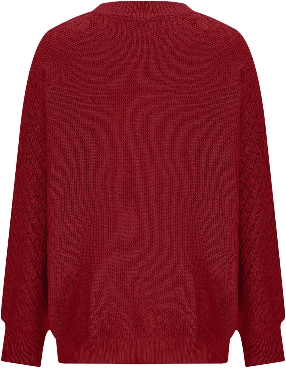 Womens Long Sleeve Pullover Sweater Cable Knit Crewneck Oversized Spring Fall Casual Tops Fashion Clothes Streetwear